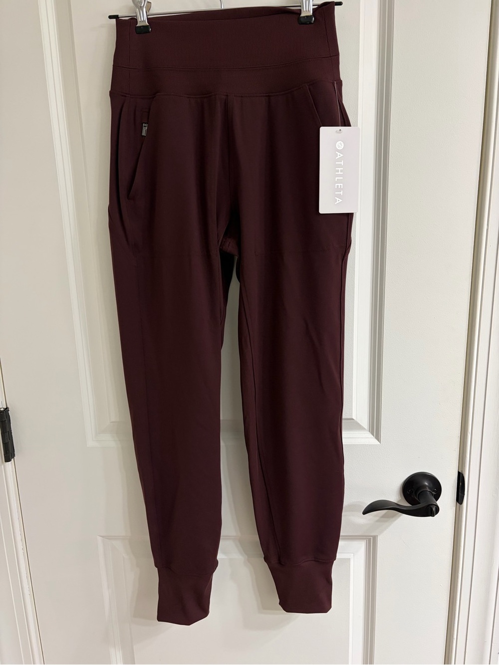 Athleta Venice Burgundy Jogger Pants NWT XXS